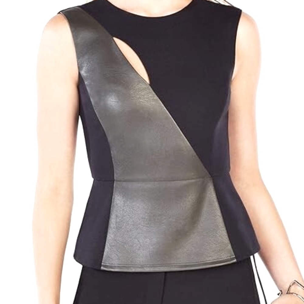 BCBGMaxAzria Black and Gray Tank Top
